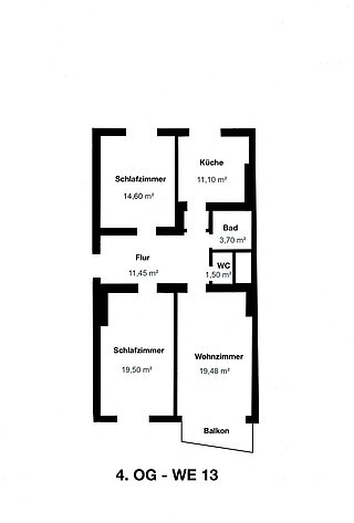 Grundriss - Exposé - WE 13