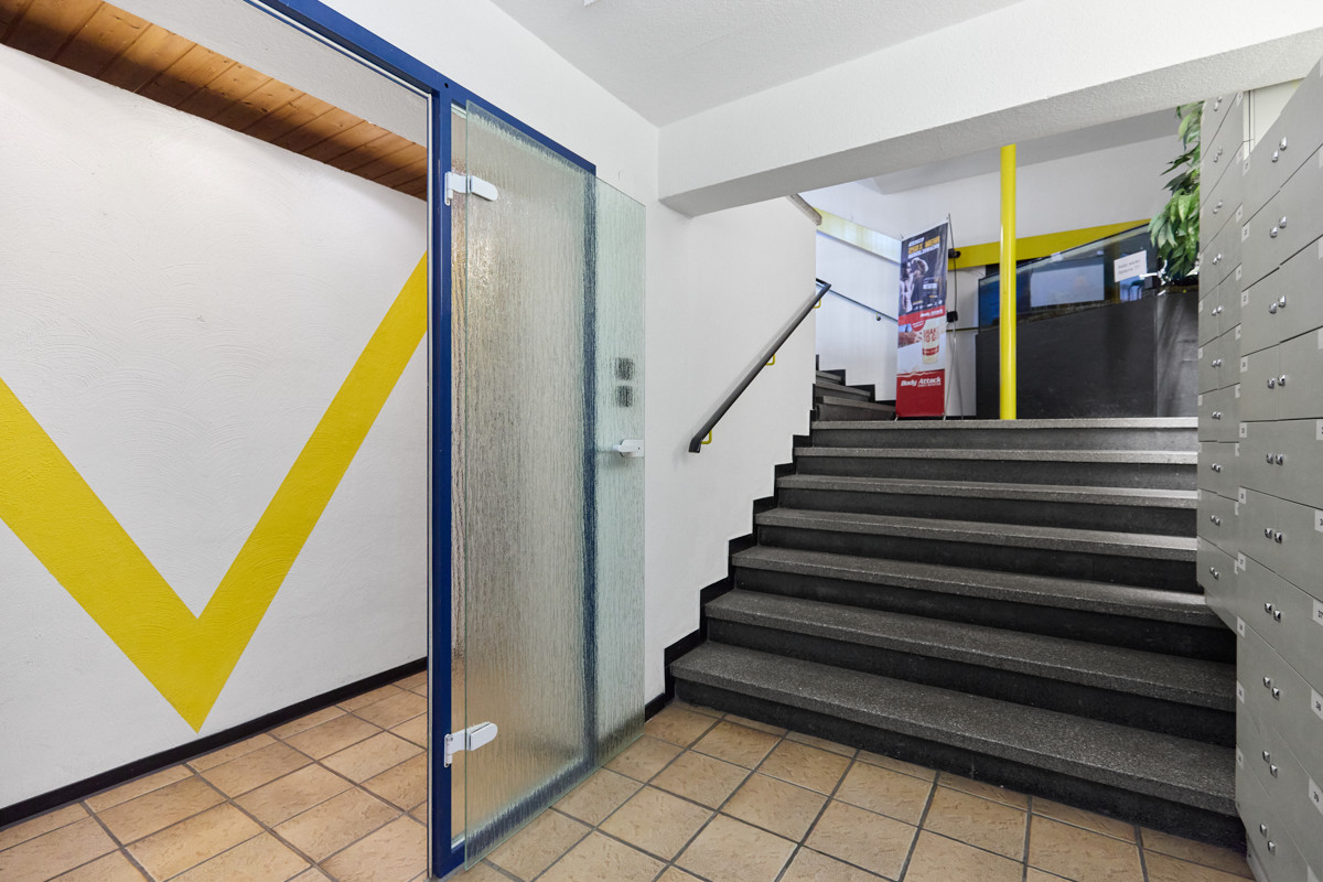 Aufgang Umkleiden
